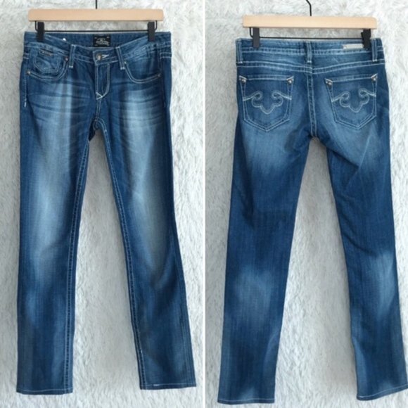 Express Rerock Skinny Jeans Medium Wash